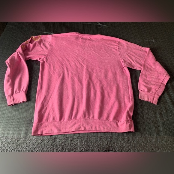 Urban Outfitters Nirvana Smiley Face Overdyed Sweatshirt Heliconia  XL oversized - Picture 7 of 15